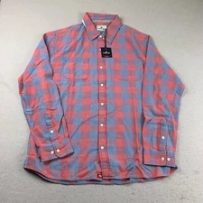 The Normal Brand Mountain Shirt Men XXL Red Purple Buffalo Jackson Button Up NWT