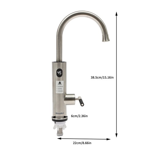 Rubinetto riscaldante elettrico 3200W rubinetto scaldabagno istantaneo per cucina bagno - Foto 4 di 24