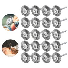 20xStainless Wire Brush Sets for Dremel Rotary Tool Polishing Cleaning 3mm Shank