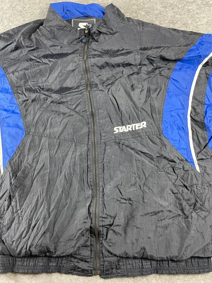 Chaqueta cortavientos Colorblock Starter de colección para hombre talla XL cremallera completa azul negro Foto 2 de 4