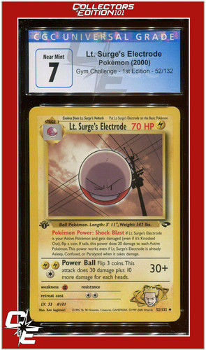 Lt. Surge's Electrode (1st Edition) graded CGC 7 for sale on eBay