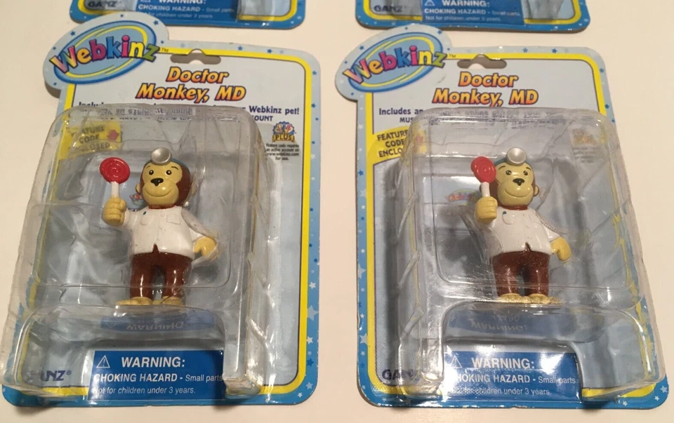 Ganz - Webkins Doctor Monkey, MD & KinzPinz Panda Con Códigos Lote Juego de 4 Foto 2 de 4