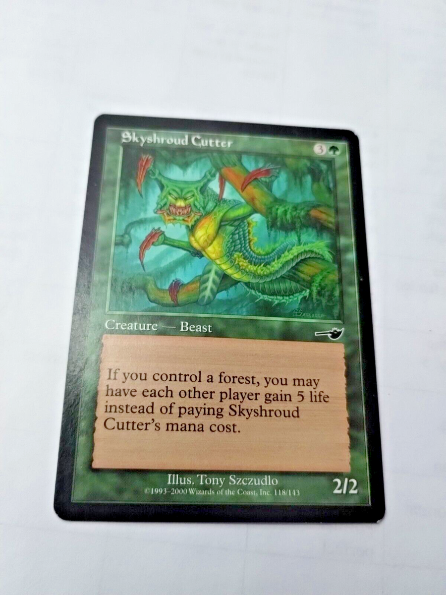 mtg card cutter Skyshroud Nemesis 118/143 Regular Common - SOme Edge Wear - See Pics a legendary blue Ox creature token with This creatures power and toughness are each equal to the number of lands you control MTG Cori-Steel Cutter Borderless Rare
