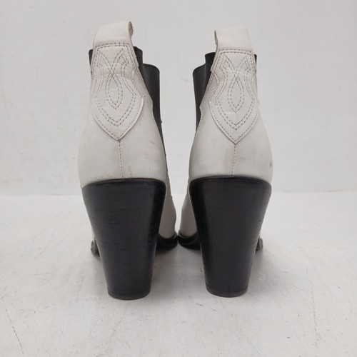 Sigerson Morrison White Cowboy Boots Ankle Length UK6.5 EU39.5 Women's - Picture 6 of 7