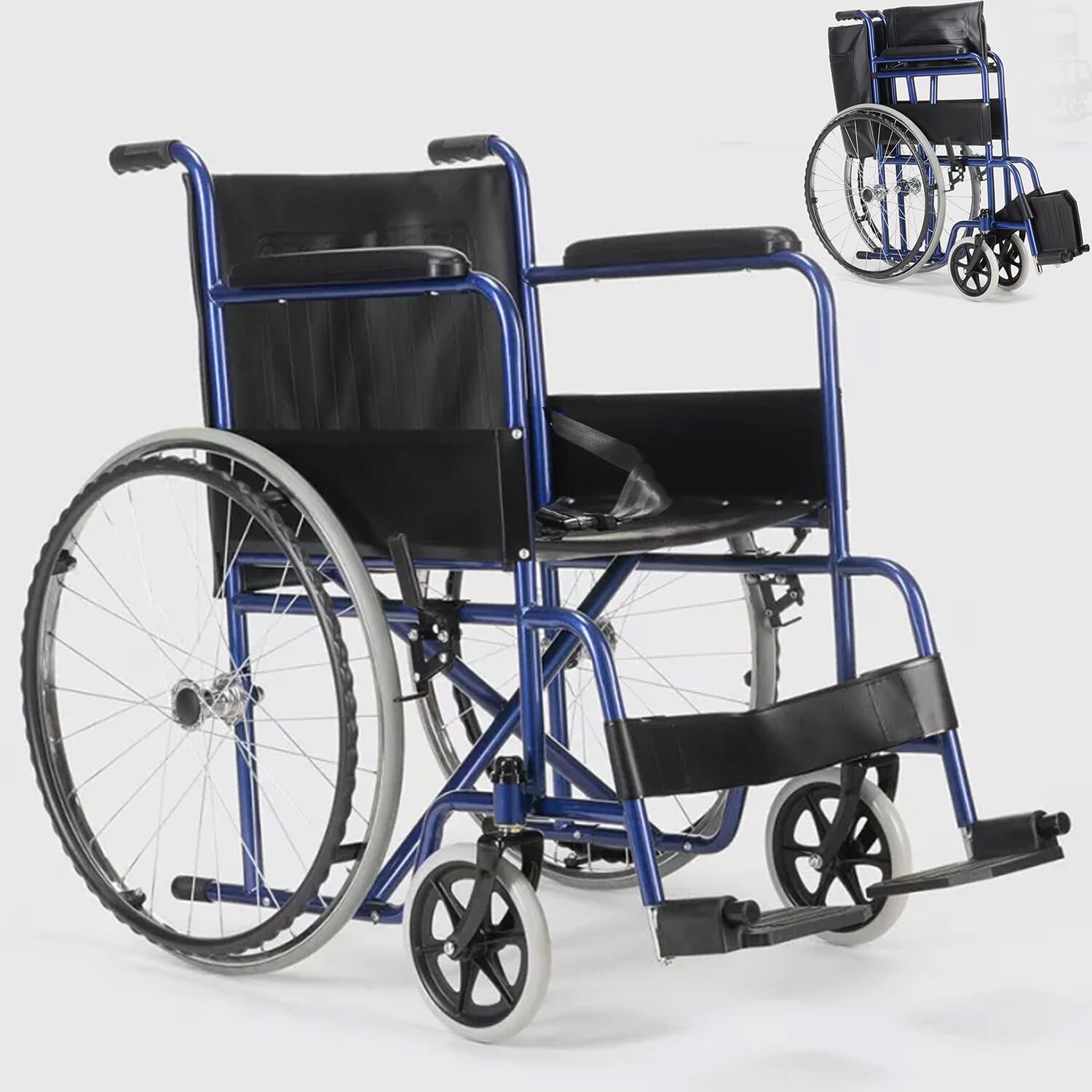 GOVITA-Sedia a Rotelle pieghevole leggera ad autospinta per disabili ed (e2c)