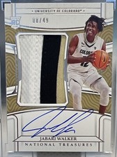 Jabari Walker 2022 National Treasures College Materials Signatures /49