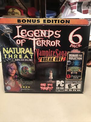 Mystery Masters Legends Of Terror 6 Pack PC Games Vampire Saga -Are You Thirsty?