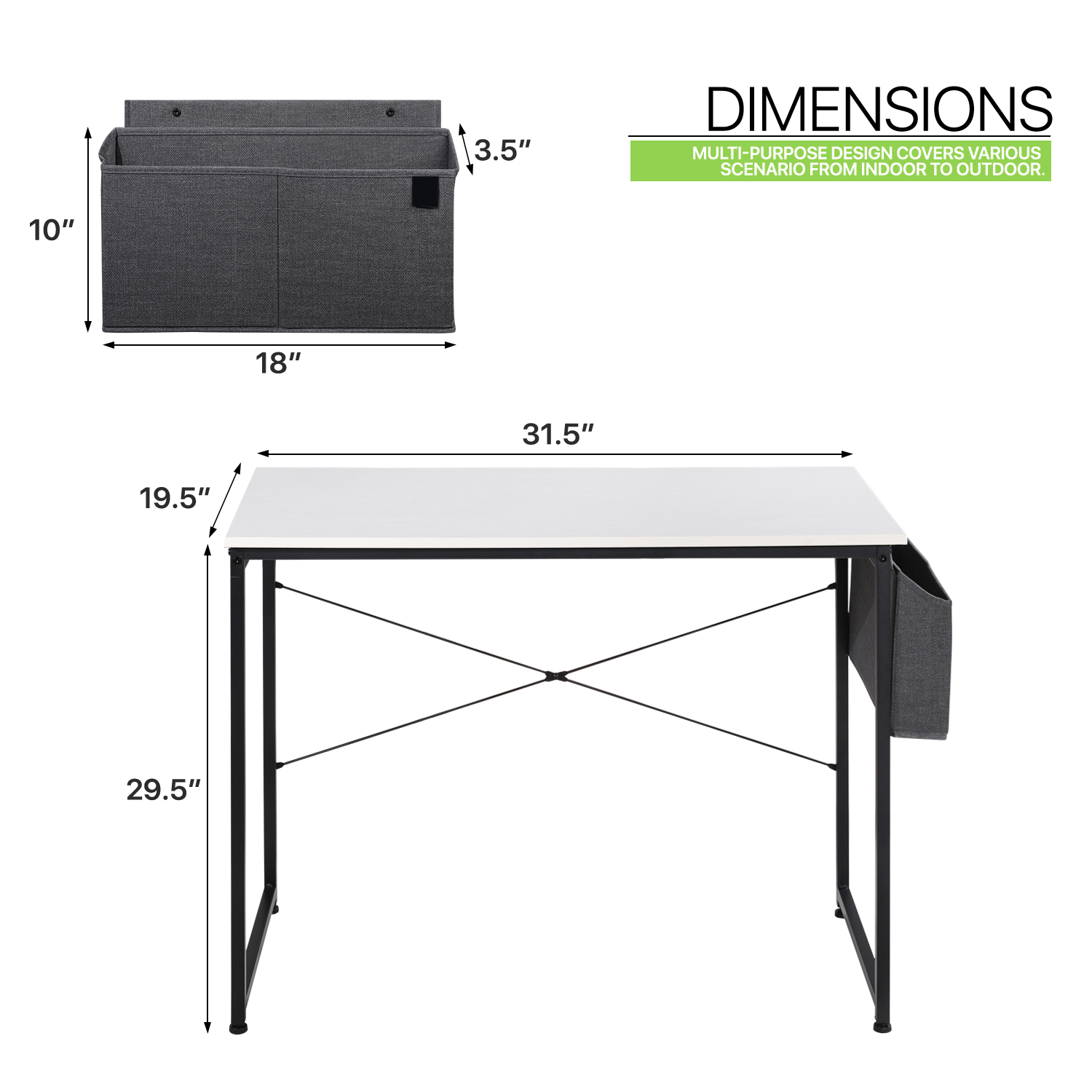 White Willow Wood Desk Home Office Workstation Desktop