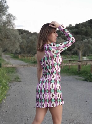 安心★関税込み★ZARA★GEOMETRIC PRINT SATIN DRESS SATIN PRINTED MIDI DRESS - Black / Ecru | ZARA United States
