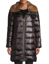 Kate Spade New York Womens Removable Faux Fur...