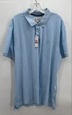 NWT Original Penguin By Munsingwear Men's Air Blue Short Sleeve Polo - Size XXL