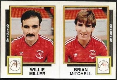 PANINI FOOTBALL 86-#457-A-B-ABERDEEN-WILLIE MILLER / BRIAN MITCHELL