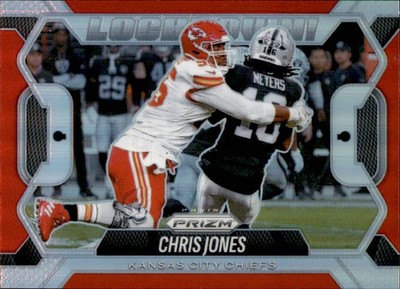2025 Panini Prizm #6 Chris Jones Lockdown! Silver