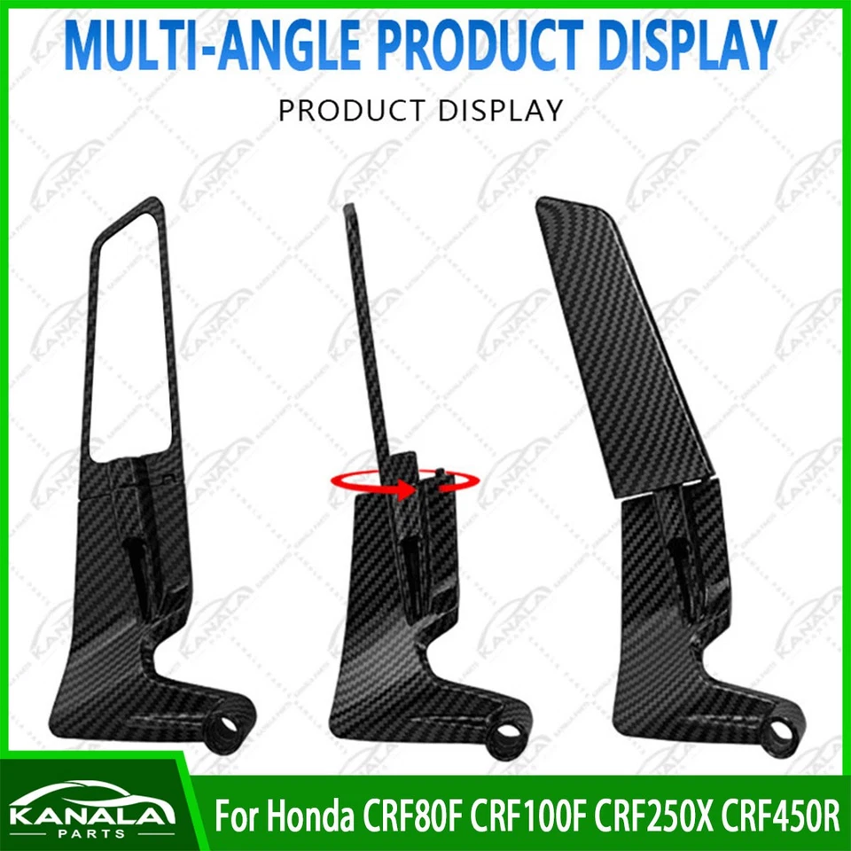 CNC Adjustable Rotating Rearview Mirror For Honda CRF80F CRF100F CRF250X CRF450R Foto 3 de 4