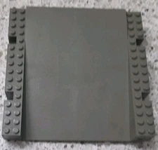 1x Lego Building Plate Platform 16x16x2 Light Gray Ramp Railway 6338 2642