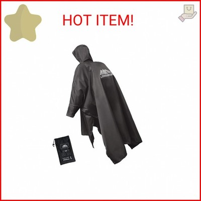 longsinger Waterproof Lightweight Reusable Rain Poncho with Adjustable Hood and