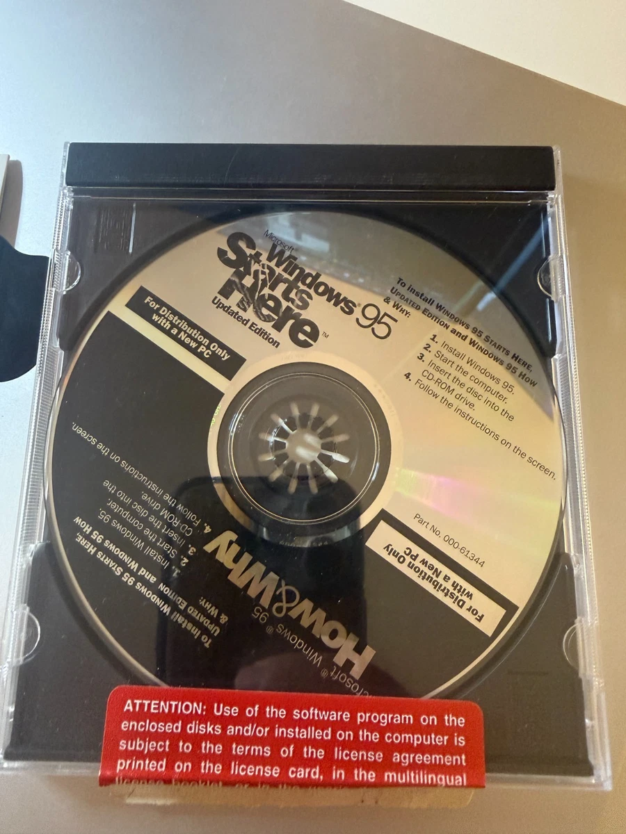 Microsoft Windows 95 Software - English Version for sale | eBay