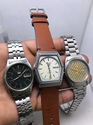 Lot of 3 Vintage 6309 & 7009 Automatic 17J & 21J Men's Wristwatch