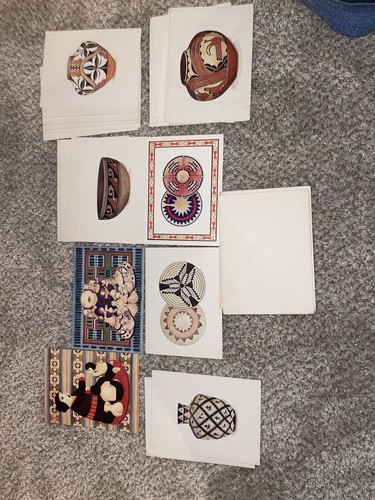 21 Vintage Native American Greeting Card Art Print Story Teller Pottery Baskets - Picture 6 of 8