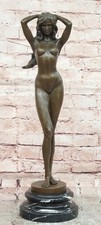Bronze Nude Woman Sculpture Cesaro Signed Contemporary Art Collectible