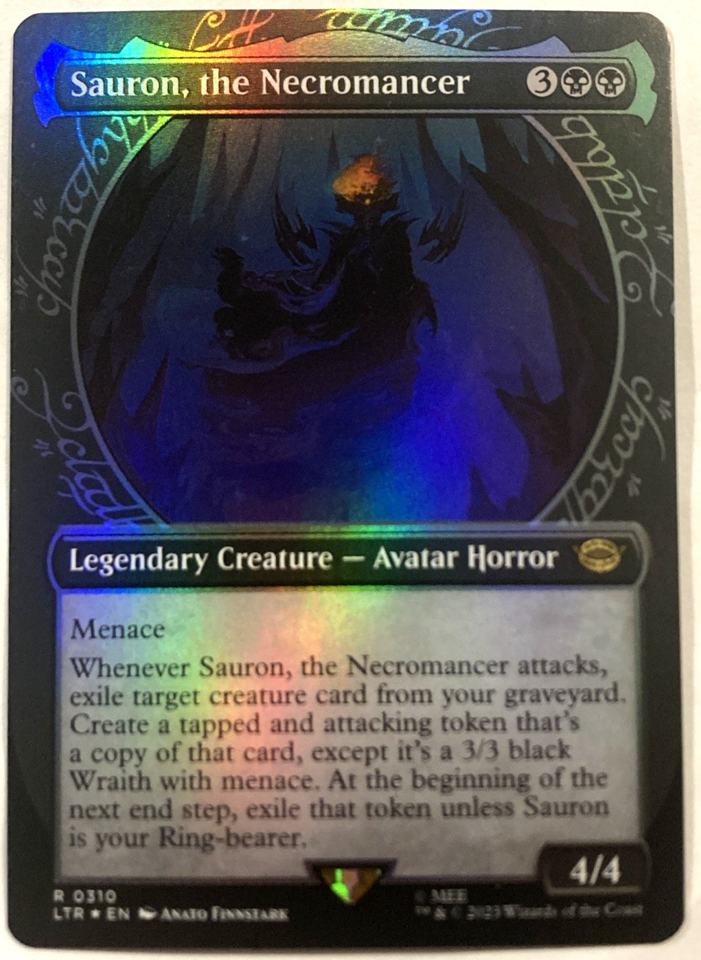 MTG Sauron, the Necromancer (Showcase Foil)  The Lord of the Rings 310 LP - NM