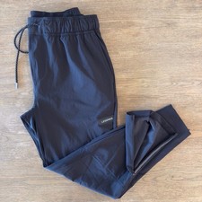 Legends Pants Mens L Black Carson Jogger Lightweight Ankle Zip Elastic Waist NWT