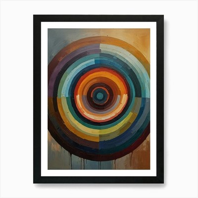''Kreis'' Kunstdruck gerahmt Wandbild Poster Leinwanddruck Bild