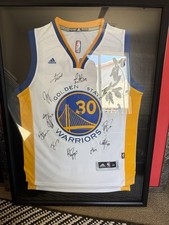 Stephen Curry Warriors Framed #30 Jersey Multi-Signed PAAS COA 2014-15