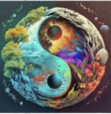 Yin Yang Diamond Painting Kit Full Drill DIY Mandala Art Decor 20x20cm