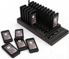 20 Pagers Restaurant Pager System Wireless Food Service 3 Alert Modes - NEW