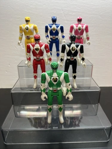 Lot Of 6 Vintage MMPR 1993 Bandai Flip Head 5.5” Power Rangers R5