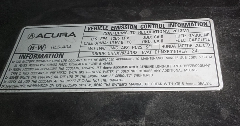 ¡¡¡Capó Acura TSX 2009-2014 usado genuino OEM de un sedán TSX 2012 4 puertas!!!! Foto 2 de 2