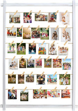 Collage Picture Frame,Photo Display Board with Clips,Hanging Pictures Frames Pho