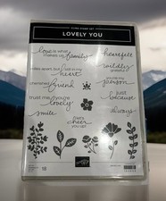 Stampin' Up Lovely You Sentiments flowers branches foliage Set of 18, 152525