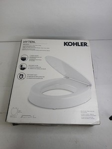 25876-0 Hyten Elevated Quiet-Close round Toilet Seat, Contoured Seat New