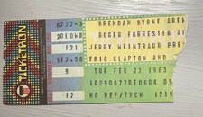 ERIC CLAPTON/RY COODER RARE CONCERT TICKET STUB EAST RUTHERFORD, NJ 02/22/1983