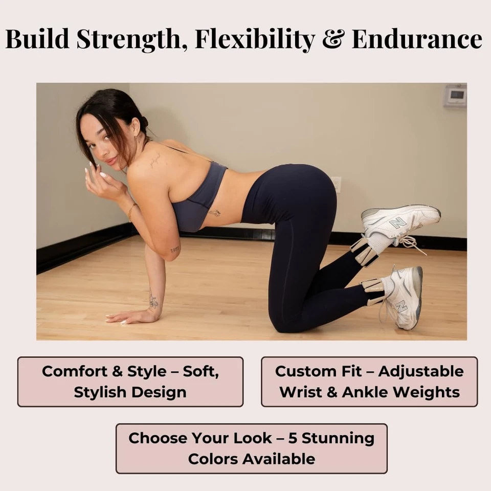 Весы на запястье и лодыжку для женщин — 2 фунта веса на лодыжку (комплект из 2, 1 фунта каждый) |... - Изображение 2 из 4