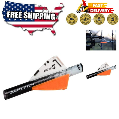 #ad #ad NAP Quikfletch Hellfire 2quot; Vane Fletching System in White Orange 6 Pack $34.99