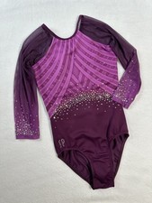 SYLVIA P Leotard OMBRE FLORAL Dance Gymnastics BLING Competition SZ: 10 GK-CL