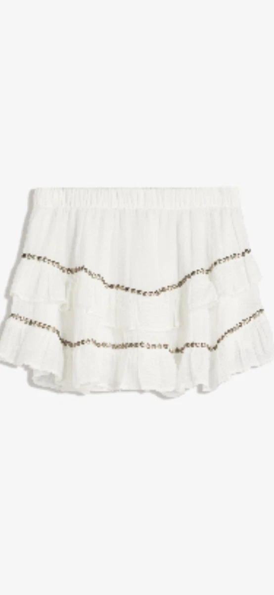 NUEVA MINIFALDA BERSHKA CON VOLANTES Y PANTALONES CORTOS