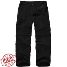 Men's Convertible Hiking Pants Quick-Dry Zip-Off 7 Pocket