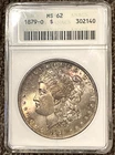 1879 O Morgan Silver Dollar ANACS MS62 Better Date/Mint 90% Silver Early Holder