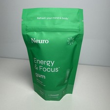 NeuroGum Spearmint Energy Caffeine Gum 90 Pcs with L-theanine  Natural 08/27