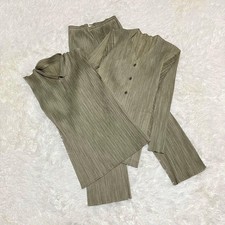 Pleats Please 3-Piece Set: Cardigan 3 , Innerwear 3 , and Pants 1 Used Japan