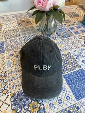 Playboy Black Baseball Cap with Plby Logo White