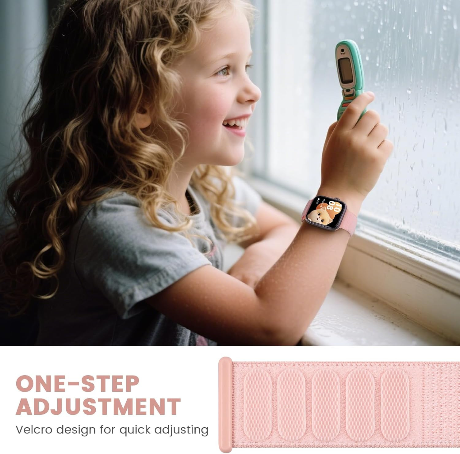 Sport Loop Bands Compatible with Kids Apple Watch Band, Soft Breathable Nylon St