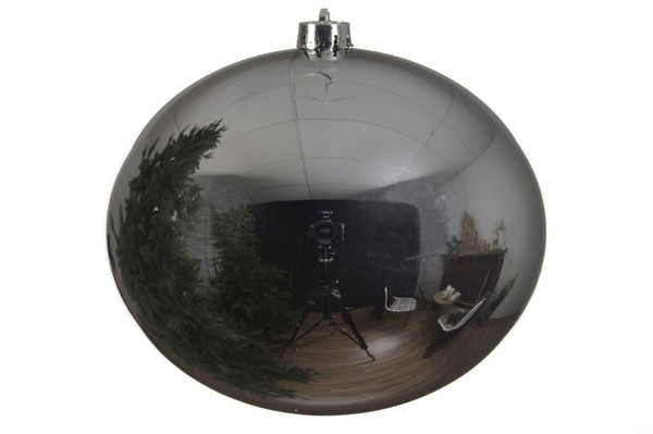 Christbaumkugeln Weihnachtskugeln Kunststoff Ø 25 Cm Silber Glanz 1 StüCk-image