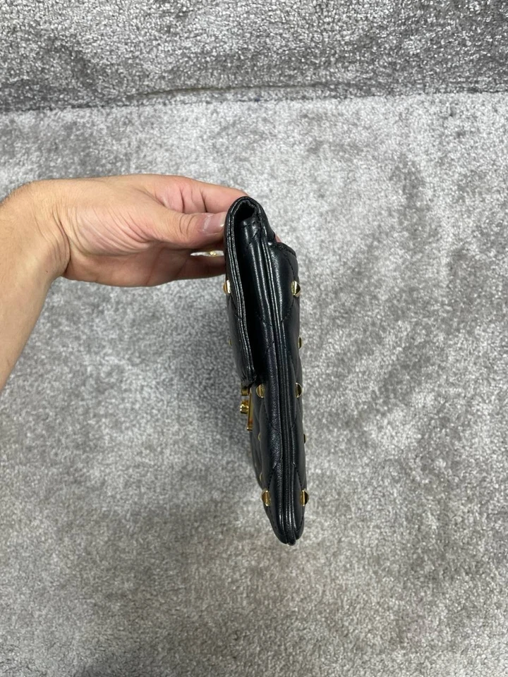 Bolsos Michael Kors Mujer Sloan Edredón Cuero Negro Tachonado Cadena Correa Hombro Foto 2 de 4