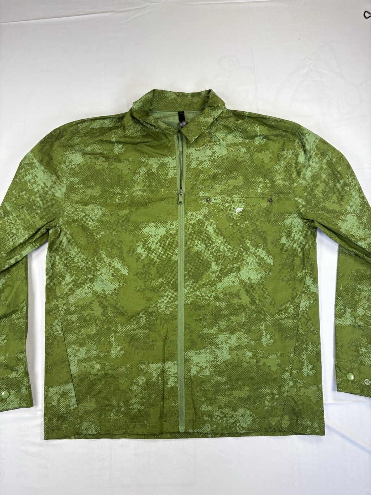 Fabletics Men’s Full-Zip Performance Jacket Green… - image 1