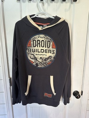 Star Wars Adult Gray Hoodie Droid Depot Builders Galaxy's Edge Disney  Medium